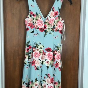 NWT blue floral skater dress